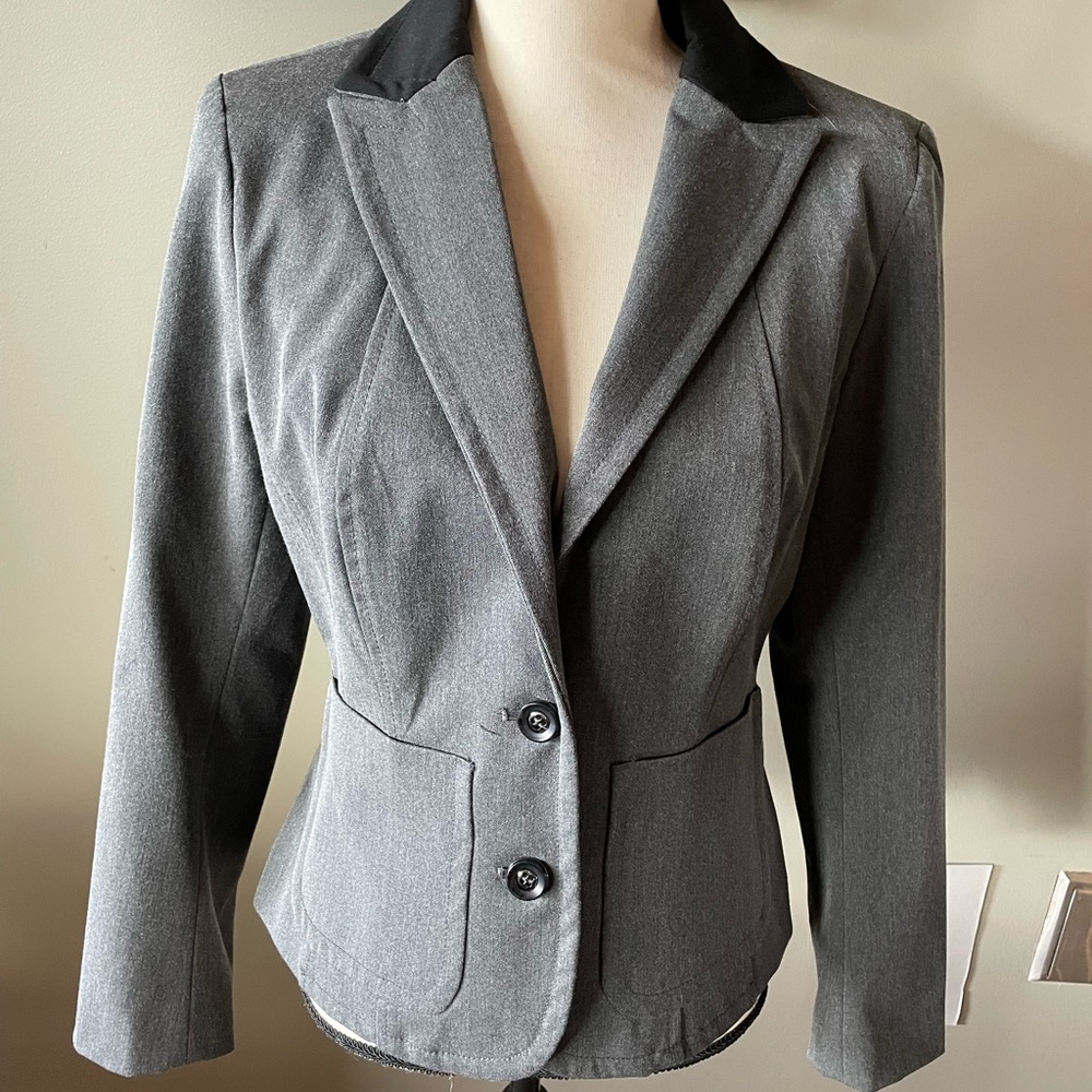 Two-Tone Gray Blazer New York & Company 7th Avenue